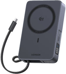 Ugreen PB773 MagSafe Qi2 Външна батерия 10000mAh 30W с USB-C Порт Сив Ugreen PB773 MagSafe Qi2 Външна батерия 10000mAh 30W с USB-C Порт Сив