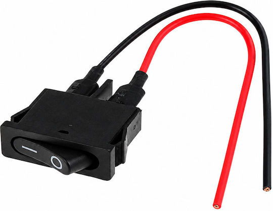 On Off Switch 6.9x19.1mm 12V Car Motorcycle Electrical Applications 3A Wires 10cm 51751 Black