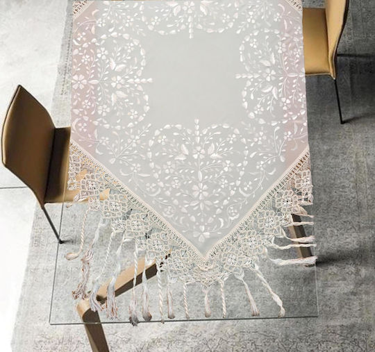 Linea Home Карирана Покривка За Маса Копринена С Бродерия Комплект 5 Бройки Pure Pure 150x150см