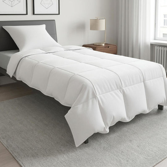 vidaXL Set Steppdecke Einzel 135x200cm Weiß 2 Stück