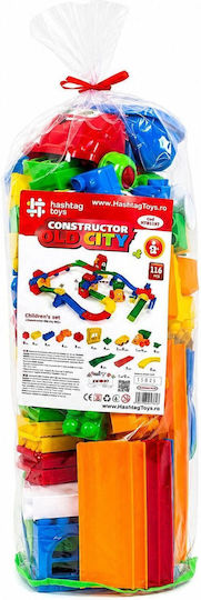 Hashtag Toys Cuburi de construit Educative Old City Building Set 3 pentru 3+ Ani 116 Buc HTB1197