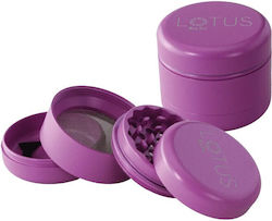 Black Leaf Grinder Ceramic Coat Lotus 55mm 4part Purple Black Leaf Grinder Ceramic Coat Lotus 55mm 4part Purple