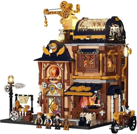 Lumibricks Cuburi de construit Educative Steampunk Mechanical Workshop pentru 8+ Ani 499 buc