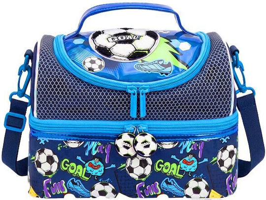 Goal Vest Schulische Isolierte Kinder Lunchtasche Handtasche Fußball 17x17.5x26.5cm