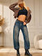Hochgebirge Damen Jeans Hosen in Lose Passform Grau
