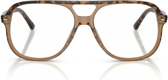 Ray Ban Flieger Braun Schildpatt Transparent Braun Rx5698 8109 56