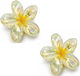 Hair Claw Clip Flower Design Set 2 Pieces White...