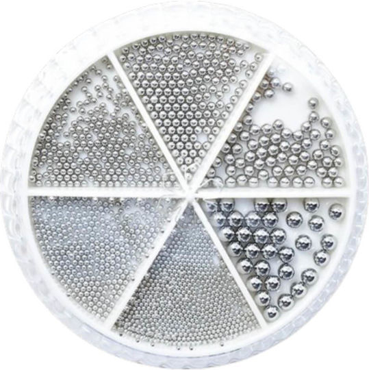 Χαβιάρι Νυχιών Mix Size Silver Gz-04