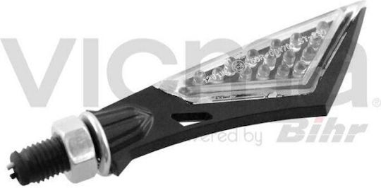 Led Σετ Καθολικών Φλας Μοτοσικλέτας Μαύρα 62x25mm 2 Stück