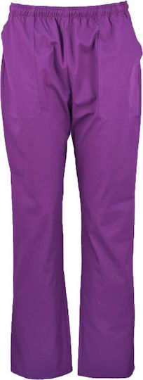 Fabrik Unisex Medical Pants Purple Cotton and Polyester