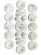 Hermia Alb Ceramică Set de Vase 21buc