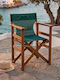 Gartenstühle Hölzernes Esche Kauri mit Grünem Stoff 61x55x86cm