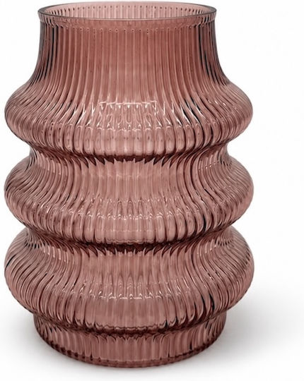 Dekorative Vase Glas Rosa 11x11xH14cm