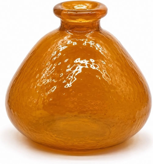 Decorative Orange Glass Vase 18xH18cm