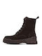 Leder Damen Stiefeletten Braun