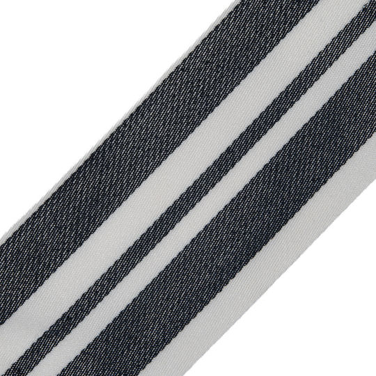 Vostex Polyester Ribbon Dark Blue Stripes 8cm per Meter
