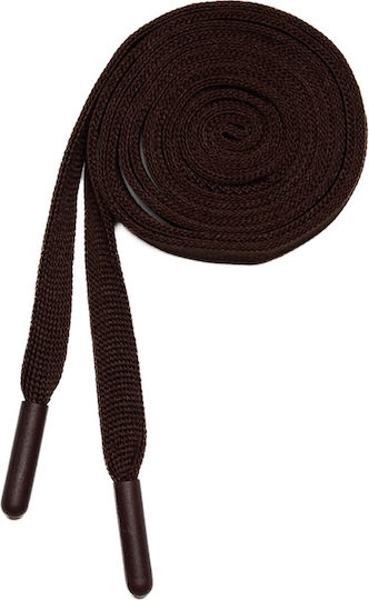 Lace 1.2m Braid 0.9cm 4601 09 18 Dark Brown + Plastic Dark Brown End 22*5mm