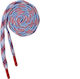 Lace 1.30m Lace 0.8cm 3059 602 08 72 White Blue Red + Plastic Red End 22*5mm