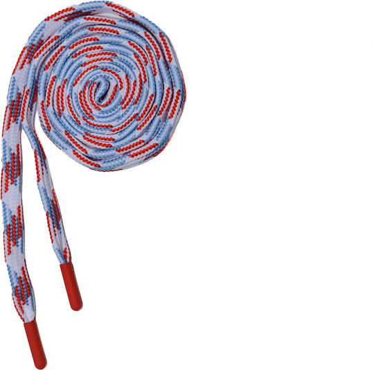 Lace 1.50m Lace 0.8cm 3059 602 08 72 White Blue Red + Plastic Red End 22*5mm