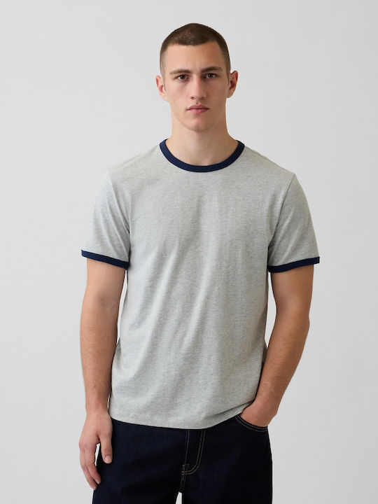 GAP Kurzarm Herrenbluse Charcoal Grau