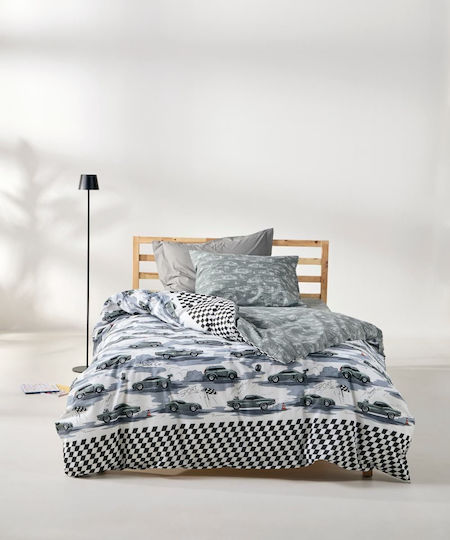 Kentia Set Single Cotton Sheets Lukas 160x270cm 3 Pieces