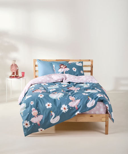 Kentia Σετ Σεντόνια Μονά Βαμβακερά Pina 160x270cm 3τμχ