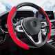 Spv L Husă auto Neagră Roșie Steering Wheel Cover Black Red