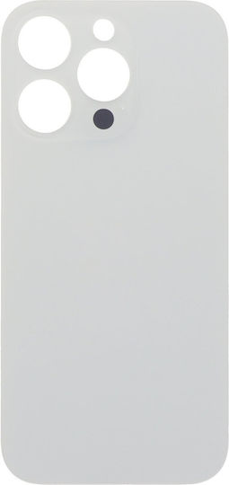 Capac Baterie Battery Door Adeziv iPhone 16 Pro Orificiu Mare Alb Titan