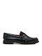 Lackleder Damen Mokassins in Schwarz Farbe