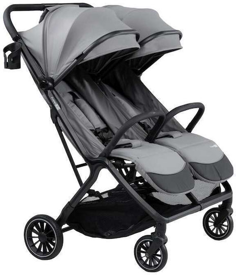 FreeOn Twin Plus Καρότσι για Δίδυμα Kατάλληλο για Nεογέννητο Γκρι