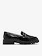 Lackleder Damen Mokassins in Schwarz Farbe