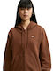 Studio Fleece Damen Sport Jacke Braun