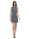 Summer Mini Sleeveless Grey Melange Dress