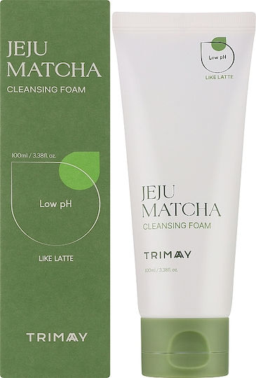Trimay Jeju Matcha Spumă de Curățare & Demachiant pentru Față & Ochi cu Acțiune Calmante & Controlul Sebumului 100ml