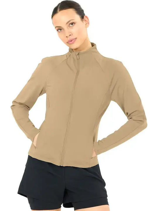 Athlecia Kurze Sportliche Damenjacke Beige