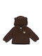 Kids Cotton Cardigan with Hood Brown 102991-066-9-12M