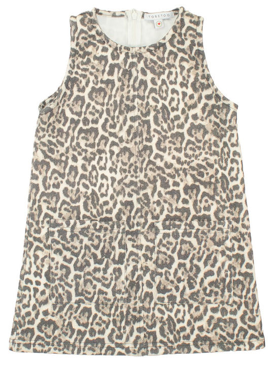 Rochie de fete fără mâneci Animal Print Leopard