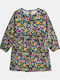 Rochie De Fete Mânecă Lungă Multicolor
