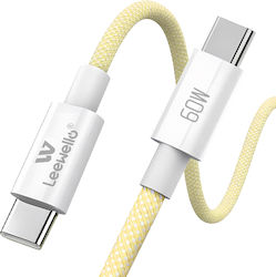 Leewello USB-C male - USB-C 60W 1m (6901777832075-YEL)