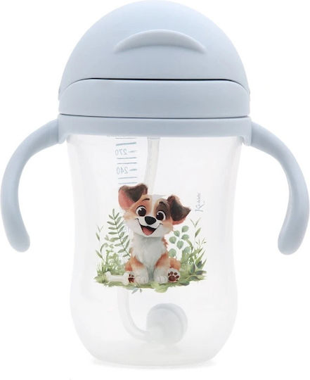 Kiokids Образователно Биберонче От Силикон С Дръжки Светлосиньо За 6m+ 300ml