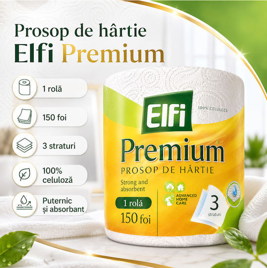 Elfi Prosoape de hartie rolou cu 3 foi