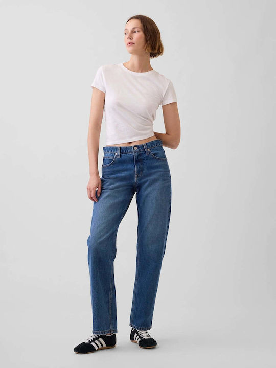 Damen Jeans Hosen Mid Rise in Schlank Passform