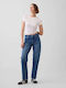 Damen Jeans Hosen Mid Rise in Schlank Passform
