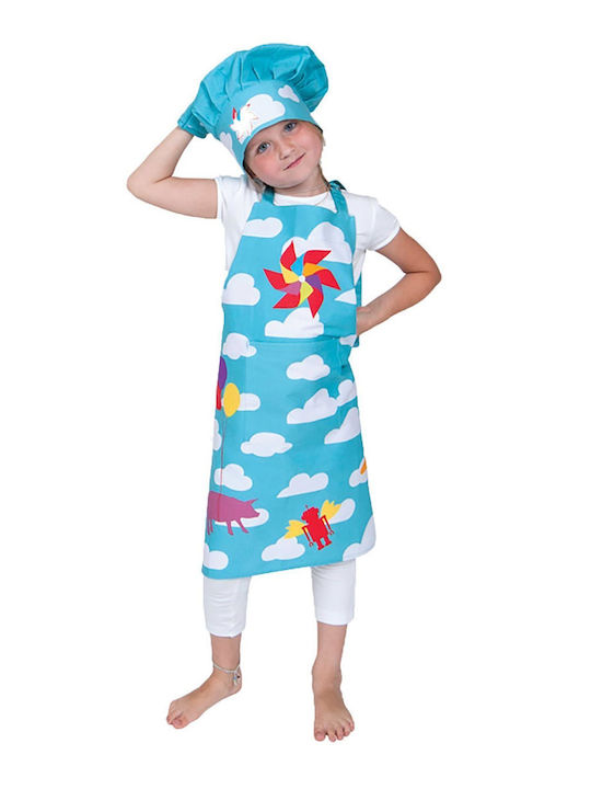 Tiseco Aqua Kids Blue Kitchen Apron 4 Pieces