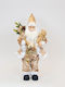Decorative Christmas Santa Gold Plastic 30cm