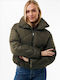 Women's Puffer Jacket for Winter Green