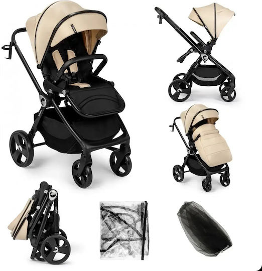 Kidnort Isbjorn Summer Sand Cărucior Reglabil Pentru Bebeluși Potrivit Pentru Nou-Născuți Negru 10.2kg