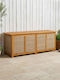 vidaXL Outdoor Storage Box Rattan 185 L Beige L150xW50xH56cm