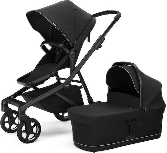 Thule Sleek 2 Reglabil Cărucior 2 în 1 Potrivit pentru Nou-născuți Negru