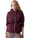 Women's Sleeveless Winter Jacket Red Aubergine